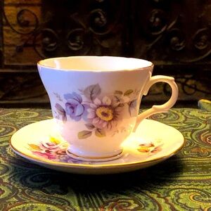 Crown Trent Staffordshire Fine Bone China Teacup & Saucer